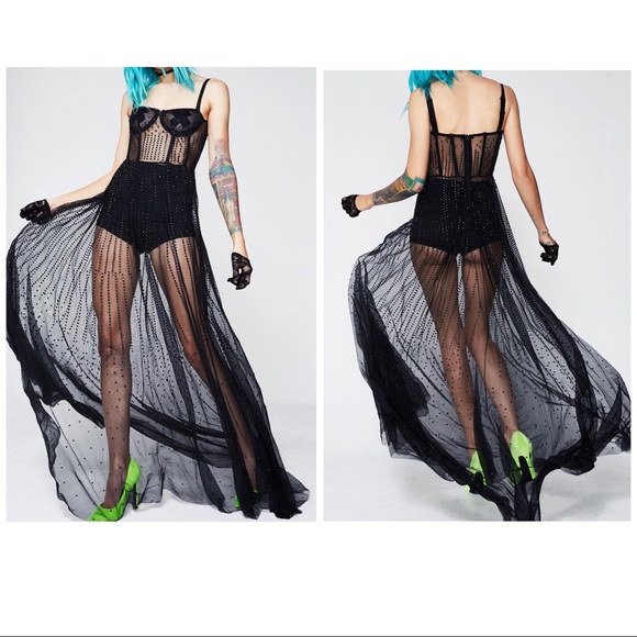 Dolls Kill Dresses & Skirts - Dolls Kill NWT Kikiriki Night Gala Sheer Maxi, L